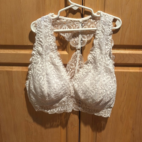 Nautica white racer back bra, extra large women’s white lace - Picture 1 of 5